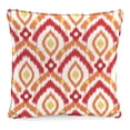 thumbnail image 3 of Jordan Manufacturing 16" x 16" Pitazzo Zinnia Orange Ikat Square Outdoor Throw Pillow with Welt (2 Pack), 3 of 9