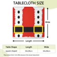 thumbnail image 2 of Red Christmas Santa Costume Pattern Square Fitted Tablecloth with Elastic Edge,Square Table Cover,Washable Elastic Table Cover for Home Kitchen Party Decor 34"x34", 2 of 6