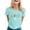 AB10 Mint Green, variant on Bainana Women's Easter T-Shirt Letter Print Round Neck Short Sleeve T Shirt Top Ladies Festival Summer Cozy Soft Tee Shirts Blue Size L