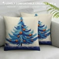 thumbnail image 3 of GOSMITH  Merry Christmas Happy Hanukkah Throw Pillow Covers, Holiday Tree Star Cushion Case for Sofa Couch, 3 of 5