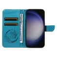 thumbnail image 6 of for Samsung Galaxy S25 Case Wallet for Women, Flip Folio Cover with Butterfly Pattern PU Leather Stand Card Holder Slots Wrist Strap Protective Phone Case for Samsung Galaxy S25, Blue, 6 of 9