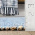 thumbnail image 6 of nuLOOM Elfriede Farmhouse Jute Blend Area Rug, 5' x 8', Light Blue, 6 of 9