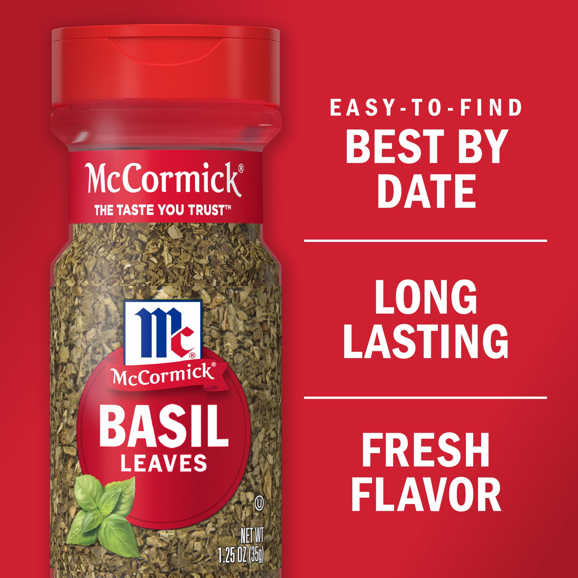 McCormick Kosher Basil Leaves, 1.25 oz Bottle