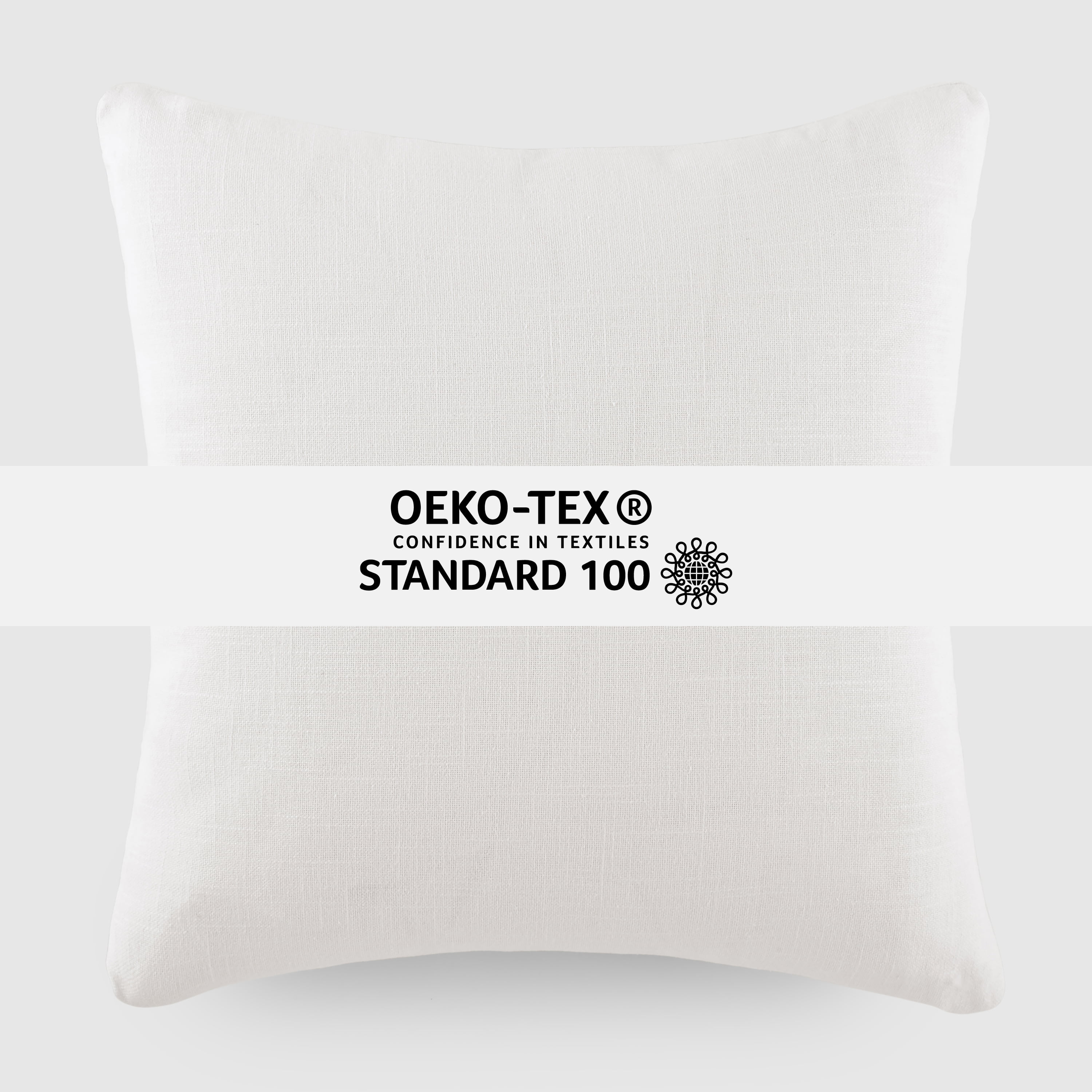 Noble Linens 2-Pack Cotton Slub Decor Throw Pillows Solids Navy & White