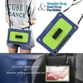 thumbnail image 5 of SOATUTO for Samsung S8 Plus S7 Plus S7 FE 12.4 inch Tab Case with S Pen Holder Kickstand Shoulder Hand Strap Hybrid Kids Friendly Case for Samsung Galaxy S8 Plus / S7 FE SM-T730 T736 - Navy+Green, 5 of 6
