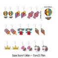 thumbnail image 4 of Juego 9 Pares Pendientes Con Doble Cara para Mujeres Y Niñas, 4 of 9
