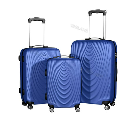 BIGLAND 3 Pieces Hardside Spinner Luggage Sets Travel Rolling Suitcase 20'' 24'' 28'' (Best Rolling Suitcase 2019)