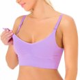 thumbnail image 3 of Mommies' Best Womens Seamless Nursing Maternity Bra Small Purple, 3 of 7