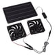thumbnail image 3 of Ventilador doble con energía Solar de 20W, Kit de ventilador de Panel Solar de ahorro de energía eficiente de 12V con interruptor para invernadero RV, hogar de mascotas, 3 of 8