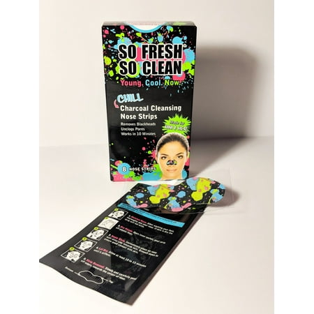 So Fresh So Clean Chill Charcoal Cleansing Nose Strips, 8 count