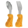 thumbnail image 1 of MasteelfCA 1 Set Baby Spoon and Fork Baby Training Feeding Tableware Utensil with Box, 1 of 7