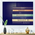 thumbnail image 2 of Designart ' Do What Is Right Not What Is Easy On Books ' Traditional Canvas Wall Art Print, 2 of 4