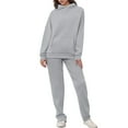 thumbnail image 2 of Texiao Comfort Sweatsuits for Women,Women's 2PC Oversized Cargo Sweatpants Hoodie Set With Pockets, 2 of 8
