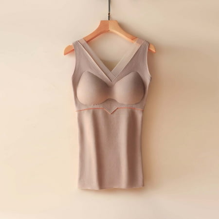 

Haykey Thermal Underwear Women s Autumn and Winter Self-Heating Warm and Non-Marking Plus Velvet Inner Bottoming Cold-Proof One-Piece Underwear Thermal Vest
