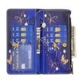 thumbnail image 4 of Feishell Galaxy A03 Core Case Zipper Purse Embossed Pattern Premium Leather Wallet Cover Flip Stand Card Slots Holder Magnetic with Wrist Strap Case for Samsung Galaxy A03 Core , Purple Butterfly, 4 of 6