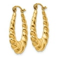 thumbnail image 2 of Primal Gold 14K Yellow Gold Twisted Hollow Hoop Earrings, 2 of 4