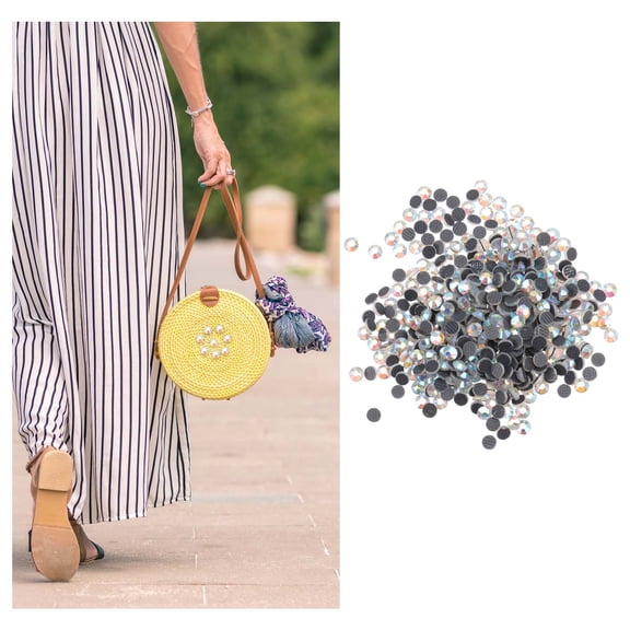 ROSENICE Colorful Rhinestones 1440Pcs SS10 3mm Crystal Ab Resin Flatback for Craft Enthusiasts