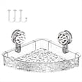 thumbnail image 1 of Estante de Ducha Esquinero con Ventosa, Soporte Corrugado, Organizador con , Sin Taladros, para Baño, Cocina y Baño., 1 of 5