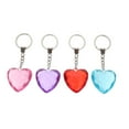 thumbnail image 5 of Raindrops Heart Shape Keychains Acrylic Assorted Color 4Pcs 4.3X1.6X0.5In, 5 of 8