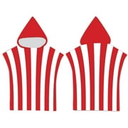 High Performance Earth Friendly Kids Hooded Beach Towel - Red Stripe