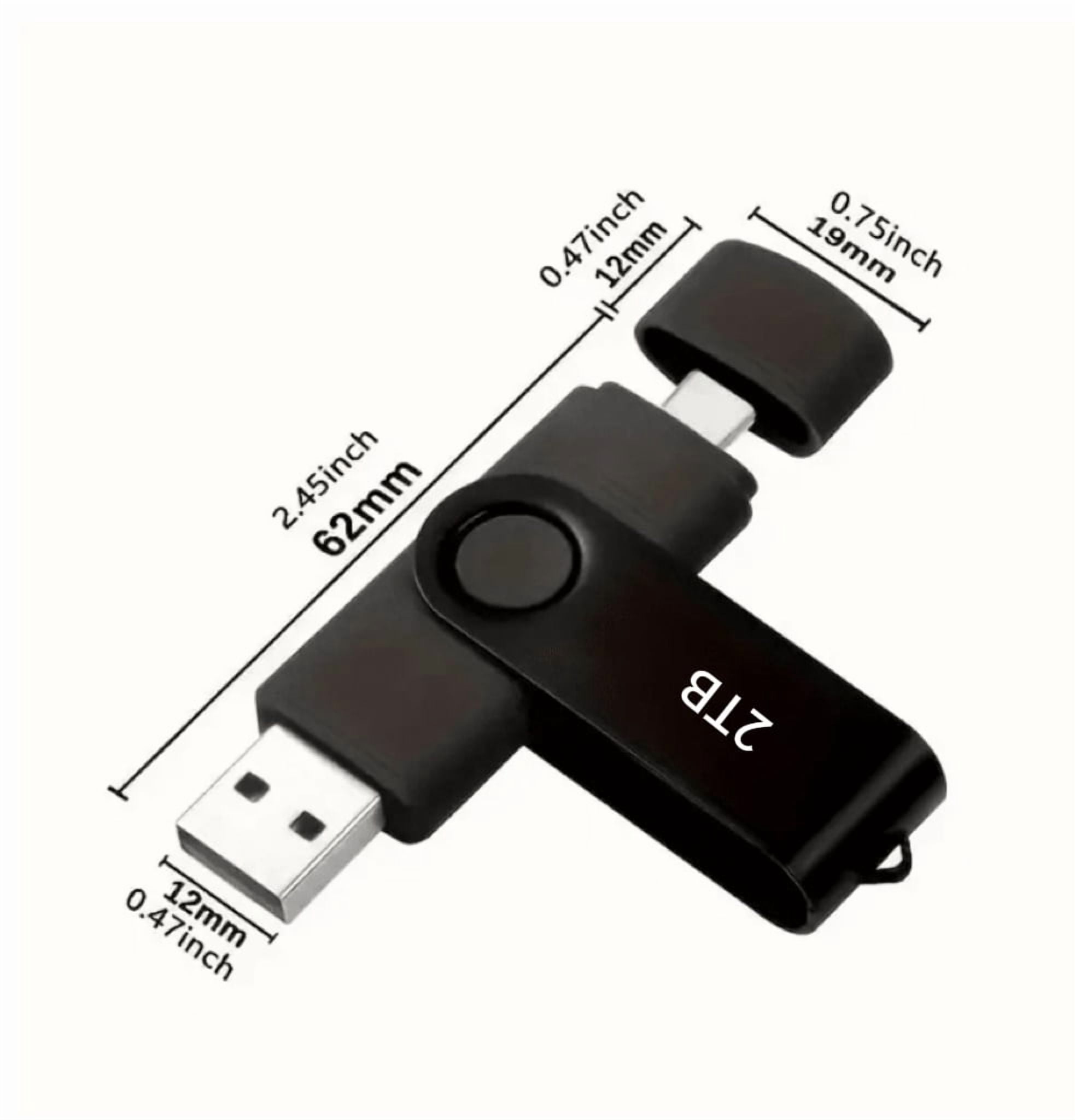 USB Flash Drive 2TB(1864GB) Dual USB Type-C Thumb Drive, Compatible with Phone, Laptop, Tablet-MAOLAI