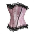 thumbnail image 2 of Grebrafan Corset Women Lace Overlay Bustiers Party Wedding Pink S, 2 of 5