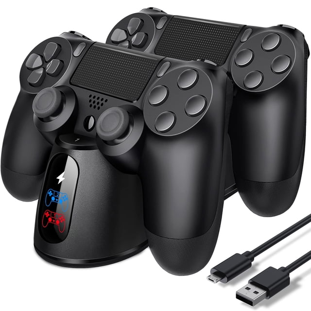 PS4 Controller Charger Station, PS4 Charger PS4 Charging Station for Playstation 4 Dualshock 4 Controller, Upgraded PS4 Charging Dock Station with 1.8hoFast-Charging for Playstation 4 Controllers