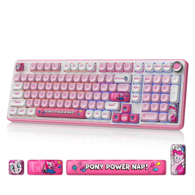 Teclado Mecánico Inalámbrico My Little Pony 101 Teclas RGB