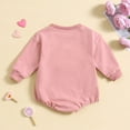 thumbnail image 4 of KAOOCXU New Summer Bodysuit For Girl Long Sleeved Letter Embroider Pullover Romper Suitable Casual Formal Occasions, 4 of 6