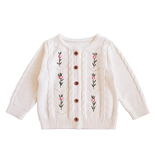 Baby Girl Thin Sweater Solid White Red Cardigans for Toddler 0