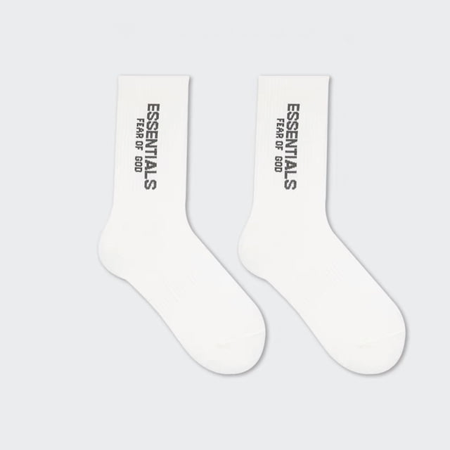 Calcetines deportivos de algodón de marca de moda FOG de doble línea ESS con letras de calle para hombres y mujeres, tendencia de cuatro estaciones