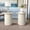 Travertine, variant on STYLIVIA End Table Set, Round Fluted Pedestal Design, Knotty Oak, 21.7" W x 21.7" D x 21.9" H