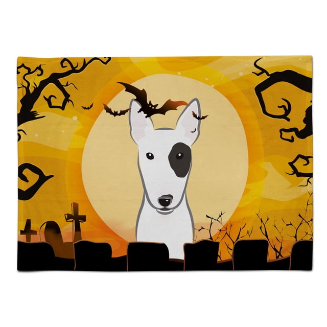 Caroline's Treasures BB1767PLMT - Mantel individual de tela para Halloween Bull Terrier, multicolor Caroline's Treasures BB1767PLMT