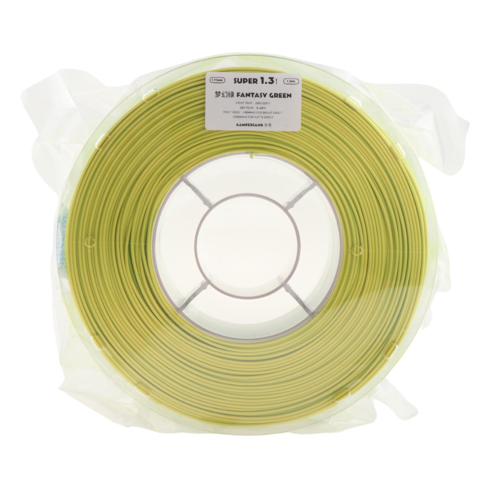 Wzmzjy Pla Filament Easy Use 1.75mm dimensional Accuracy Double Tri Color Option High Yellow and Green