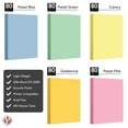 thumbnail image 2 of Pastel Color Paper, 8.5 x 11" Multi-Color Bulk Paper for Spring & Easter Greetings, Art & Crafts, Invitations | Regular 20lb Bond | 80 Blue, 80 Pink, 80 Green, 80 Canary, 80 Goldenrod (400 Total), 2 of 9