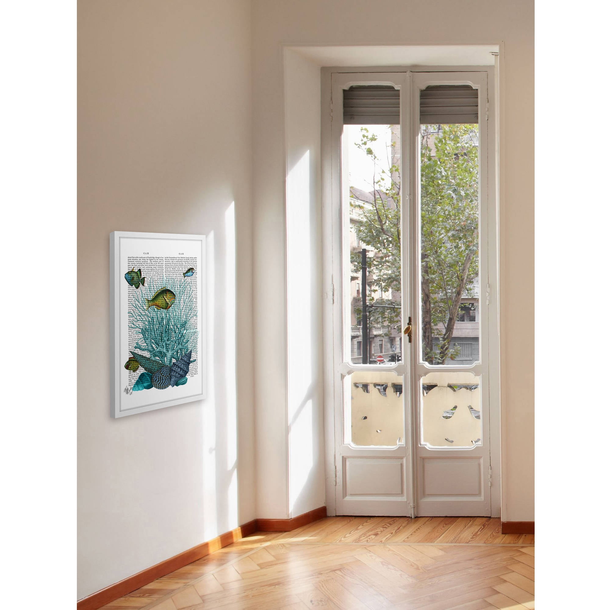 Marmont Hill "Blue Coral Fish" Framed Painting Print