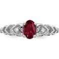 thumbnail image 4 of Sterling Silver Rhodium-Plated Created Ruby & Diam. Ring (Size 5) Made In India qbr23jul-5, 4 of 5