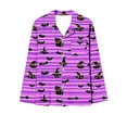 thumbnail image 5 of FDGIU Halloween Pajamas Women's Spring/Summer Floral Printed Round Neck Long Sleeve T-shirt Soft Sleepshirts, 5 of 6
