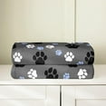 thumbnail image 4 of Cute Animals Paw Flannel Fleece Throw Blanket,Dog Paw Print Bed Blanket Kawaii Decor Fuzzy Blanket for Bed Sofa Couch,Bedroom Decor Grey Black Plush Blanket Baby 30"x40", 4 of 6
