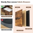 thumbnail image 5 of edx 24" Rolling File Cabinet with Drawers & Storage Shelf, Printer Stand Table Fits A4 Letter Size for Home Office, Rustic Brown, 5 of 8