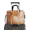 thumbnail image 2 of 16" Laptop Tote Bag Laptop Sleeve Case Computer Briefcase for Work & Travel Brown and Peach Swirling, 2 of 8
