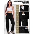 thumbnail image 3 of liyiyiyia Hiking Pants Women UPF 50 Quick Dry Cargo Pants Lightweight Outdoor Travel Pants Black, 3 of 8