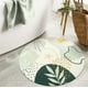 thumbnail image 5 of Alfombra Lahome Boho redonda de 90 cm, lavable y antideslizante, color verde, 5 of 7