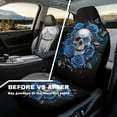 thumbnail image 3 of Uorisanigo Blue Skull Rose Car Seat Covers Waterproof Car Seat Covers Full Set of 2 Easy Installation Breathable Front Seat Cover Cars Accessories Suitable for Cars, SUV and Trucks, 3 of 7