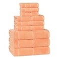 thumbnail image 2 of Superior Mile Smart Twist Cotton Medium Weight 9 Piece Towel Set, Peach, 2 of 10