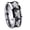 Black Concave, variant on Multiple Zelda Dome Brush Black Polish Edge Tungsten Ring 10MM