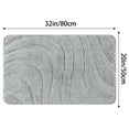 thumbnail image 6 of Unique Bargains 2 Pcs Geometry Absorbent Bathroom Rug Khaki/Light Gray 20" x 32", 6 of 6