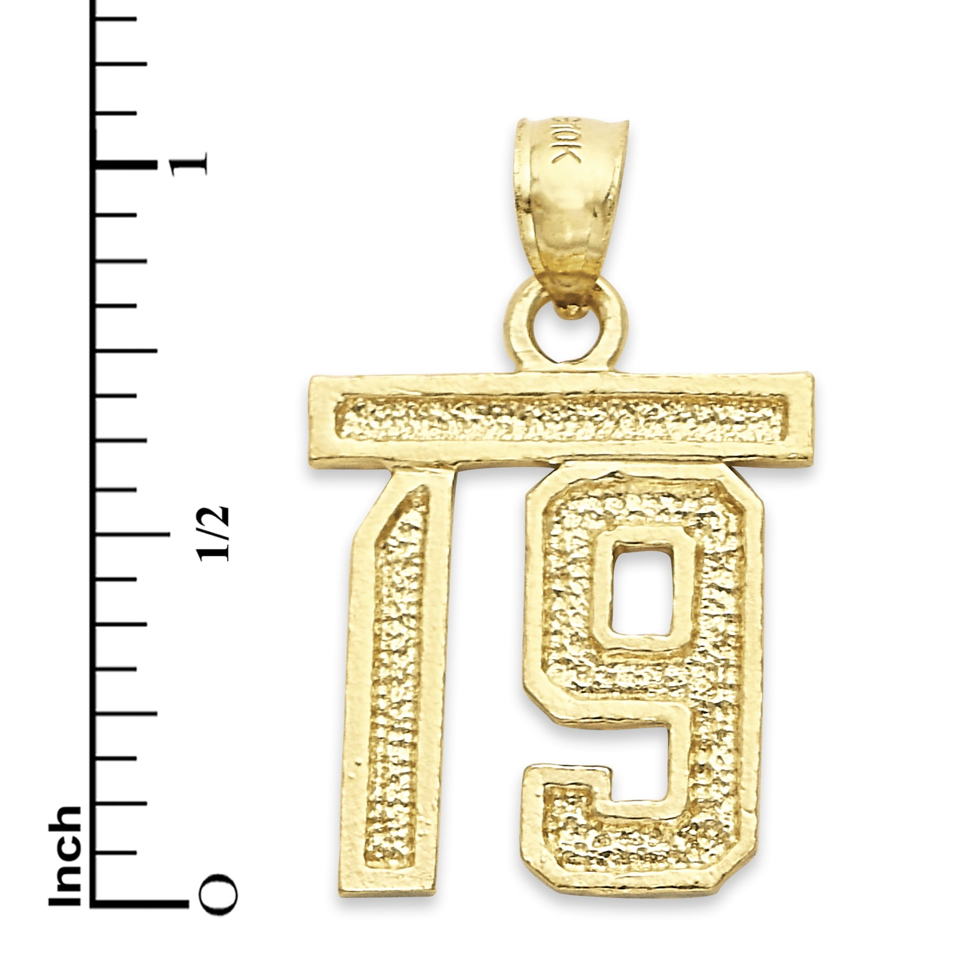 Kid's Varsity Number Necklace - 14K Solid Gold / 14 Chain (Ages 5-12)