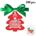 thumbnail image 1 of 100PCS Christmas Hanging Tag Xmas Tree Shape Decorative Gift Tag Paper Tag, 1 of 7
