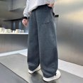thumbnail image 4 of Swanpen Boys Cargo Pants Elastic Summer Loose Fit Lightweight Trousers, Drawstring Sweatpants for Kids 5-15Y Grey, 4 of 6